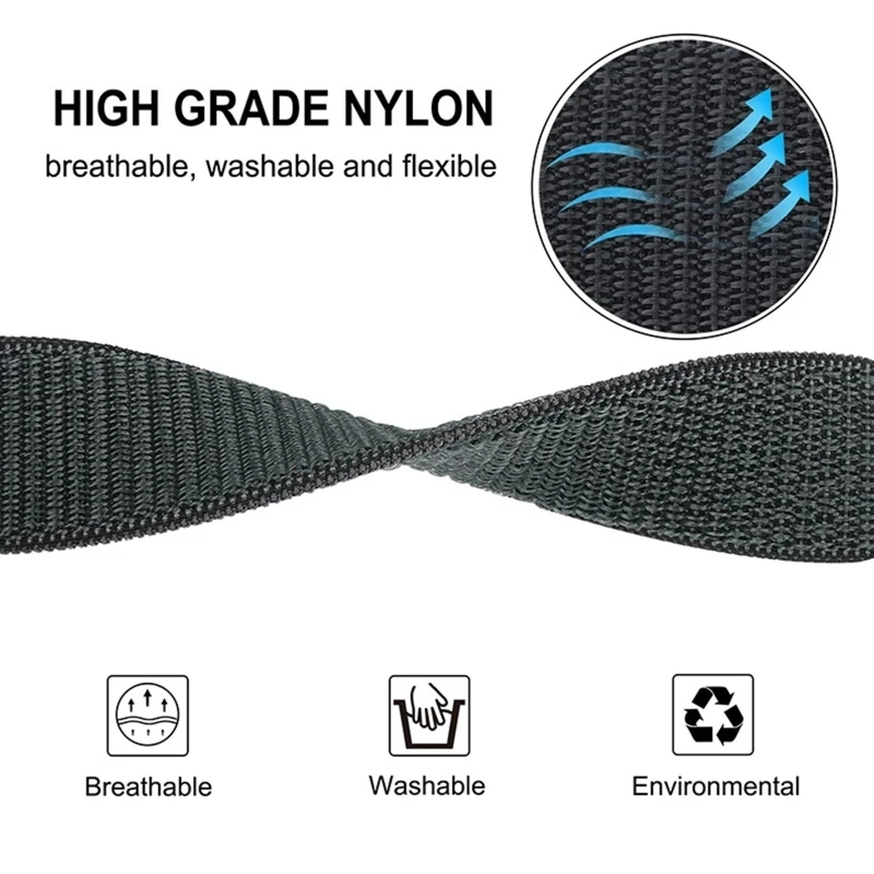 Nylon Quick Fit Strap with Loop Band, Available in Multiple Sizes