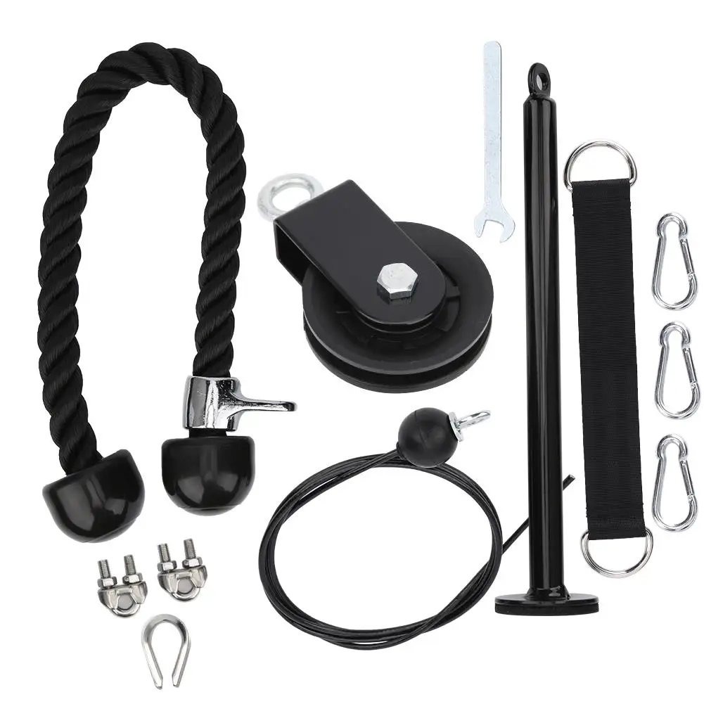 At-Home DIY Arm Strength Training Rope Set Triceps Pulldown Domestic Pulley System Gym Equipment Kit