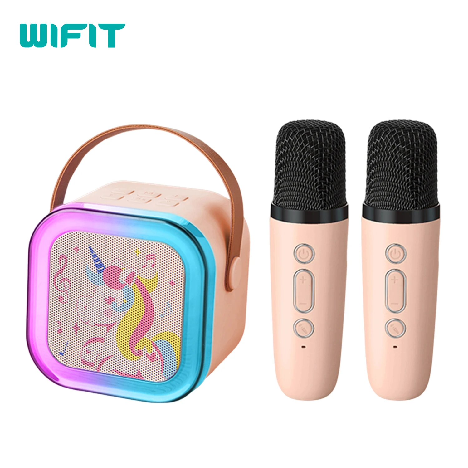 Karaoke Speaker K12 Bluetooth Machine Portable 5.3 PA System 1-2 Wireless Microphones Home Family Singing Children's Gifts
