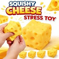 Cheese - Themed Stress Relief Squishy Toy - Slow Rebound and Shapeable Fidget Ball (Random color 1PC)