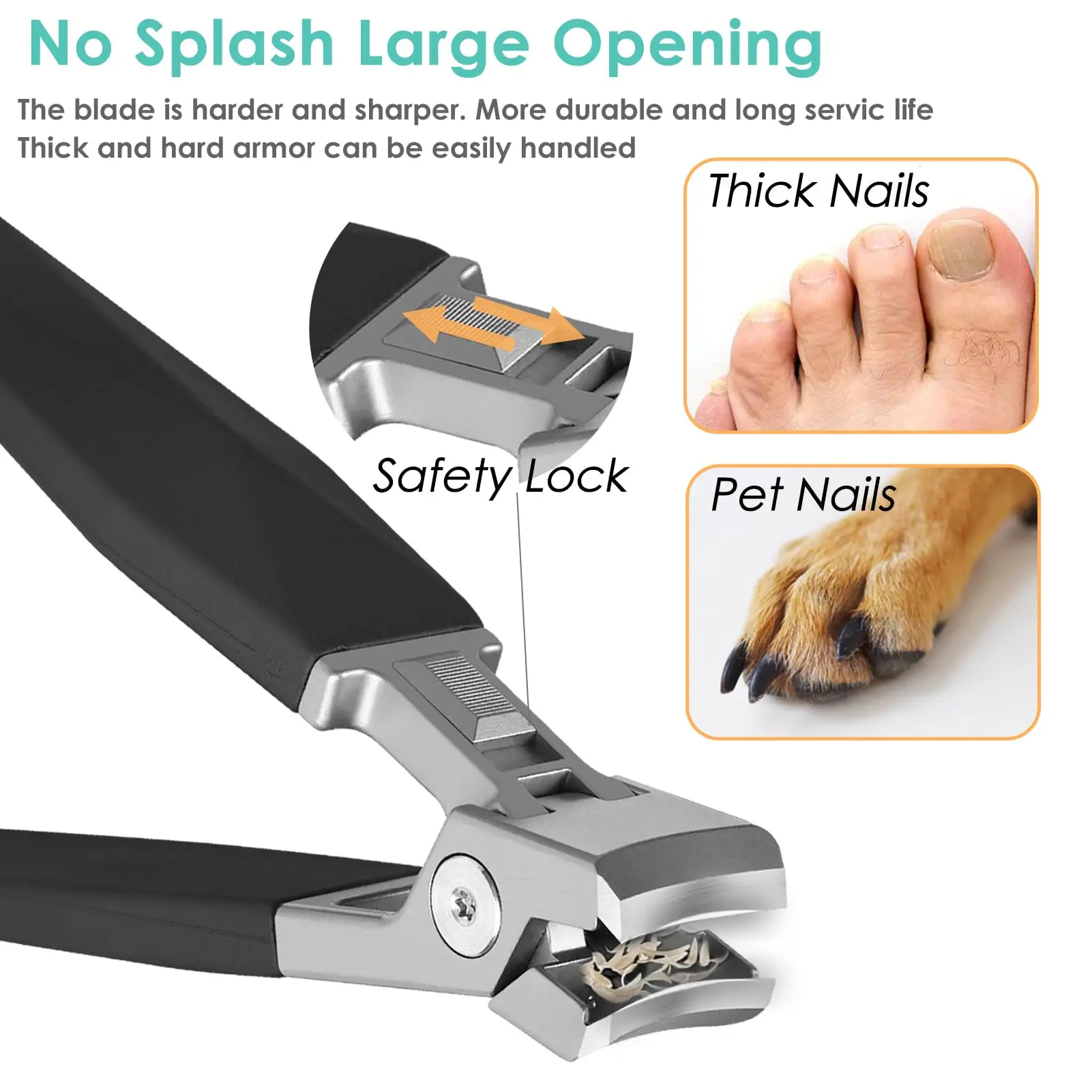 Toenail Clippers for Thick Toenails Toe Nail Clippers for Thick Nails Seniors Finger Nail Large Wide Jaw Opening