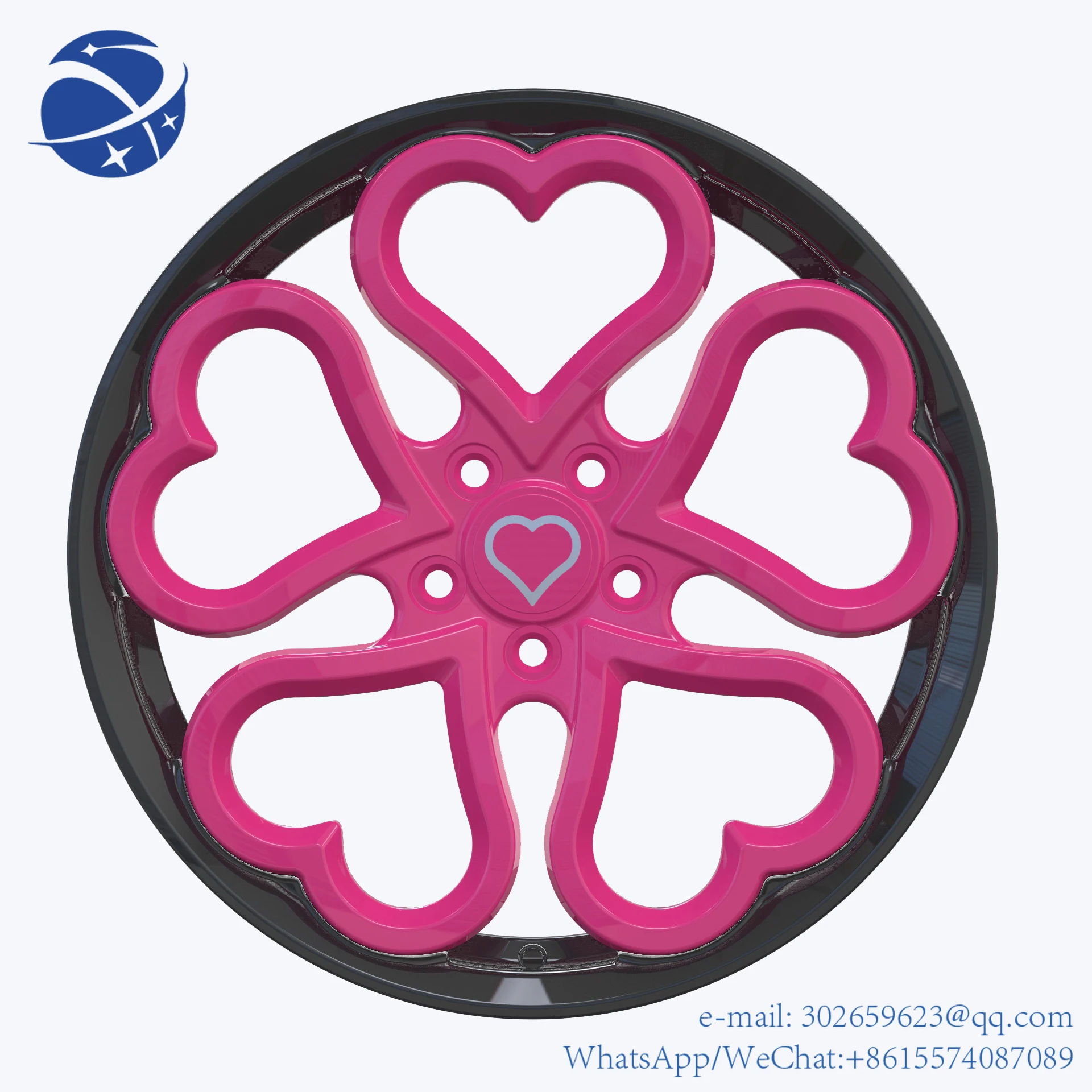 

yyhc Contrast color painting heart design 18 19 20 21 22 Inch 5x120 flow forged wheels 5 holes passenger car rims for customizat