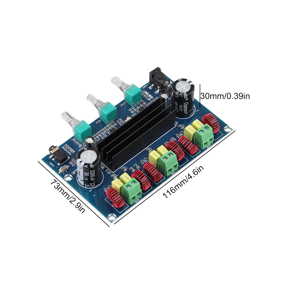 XH-A305 디지털 전력 증폭기 보드, 과열 보호, BT 5.0 단락 보호, 2.1 채널, 100W + 2X50W, TPA3116