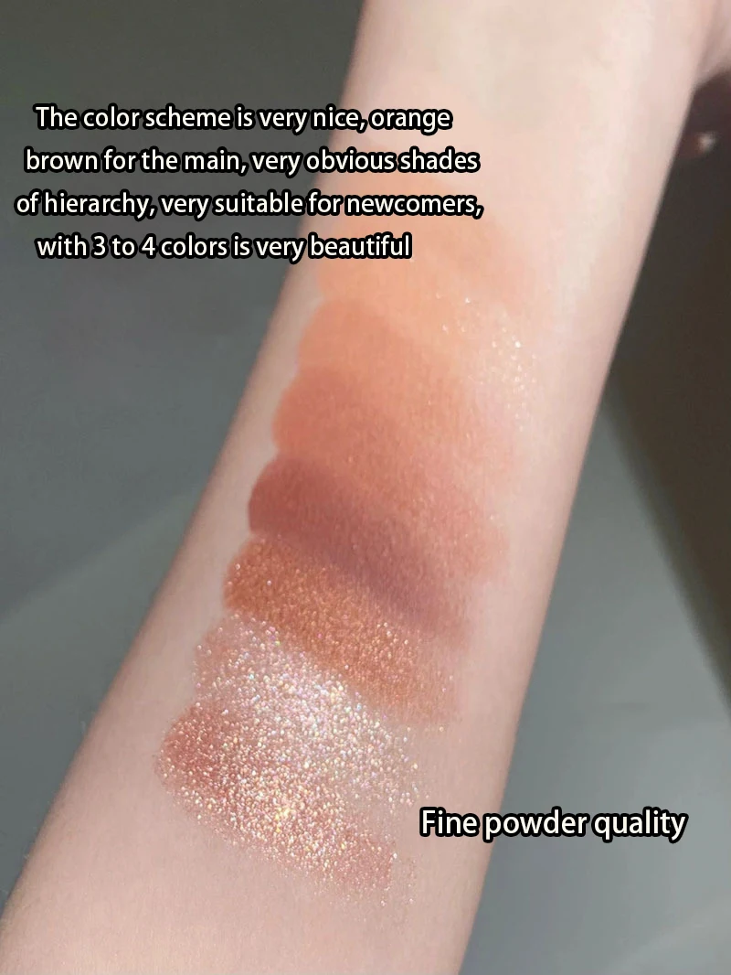 Description Picture 5 of itemNine-color Eyeshadow Tray Gentle All-in-one Shine Charming Eye Makeup Accessories Lasting makeup delicate glitter easy