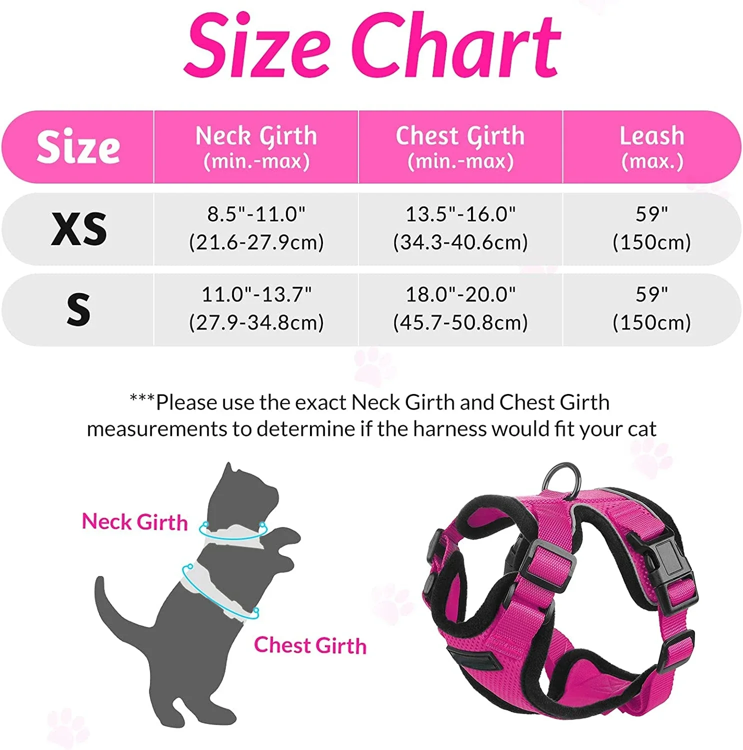 ATUBAN Cat Harness and Leash Set Stylish Escape Proof Cat Vest Harness Adjustable Breathable Pet Harness with Reflective Trim 2
