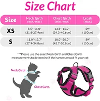 ATUBAN Cat Harness and Leash Set Stylish Escape Proof Cat Vest Harness Adjustable Breathable Pet Harness with Reflective Trim 2