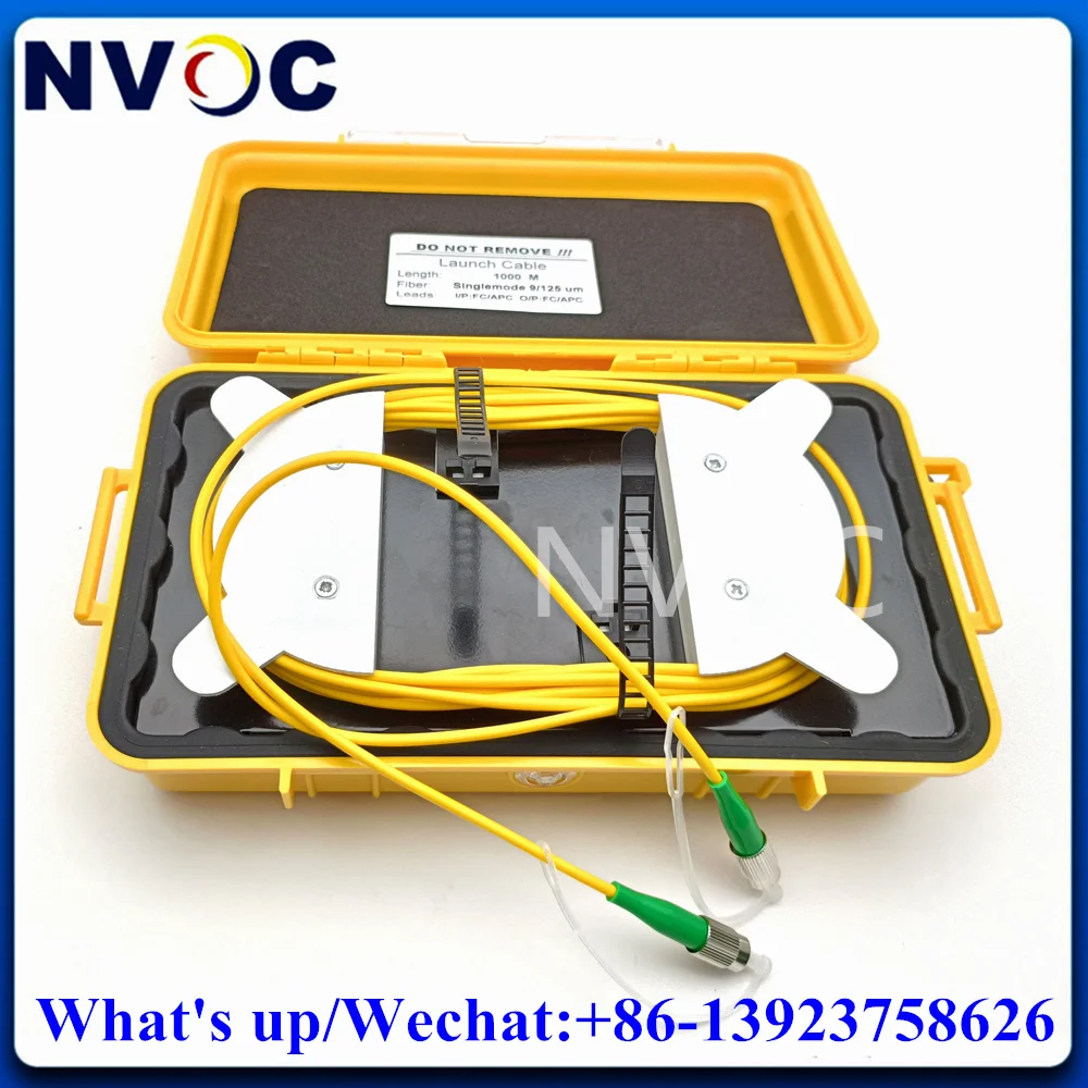 Fc/Pc-Sc/Apc Sm G652D 1310/1550 Fibra Otdr Launch Cable Box, Dead Zone Eliminator, Fiber Rings Reel,1000M Sc/Lc