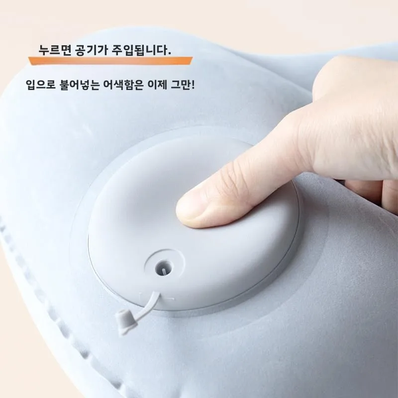 휴대용 에어 허리 지지 쿠션, 여행용 비행기 고속철도 낮잠용 접이식 측면 수면용 자동차 탑승 수면 베개