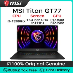 MSI TITAN GT77 Gaming Laptop 17.3'' UHD 144Hz 4K miniLED Screen 13th Gen Intel i9-13980HX RTX4080/RTX4090 64GB 4TB Netbook 250W