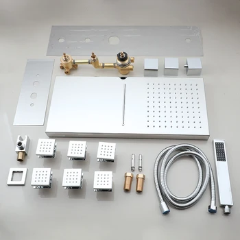 ZAPP4 4ฟังก์ชั่นระบบฝักบัวห้องน้ำชุดก๊อกอ่างอาบน้ำติดผนังอ่างอาบน้ำสปาสายฝนก๊อกน้ำร้อนเย็นผสมหรู 2