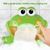 Baby Bath Toys Bubble Machine Frog Music Kids Bath Toy Bathtub Soap Automatic Bubble Maker Baby Bathroom Toy for Children 5