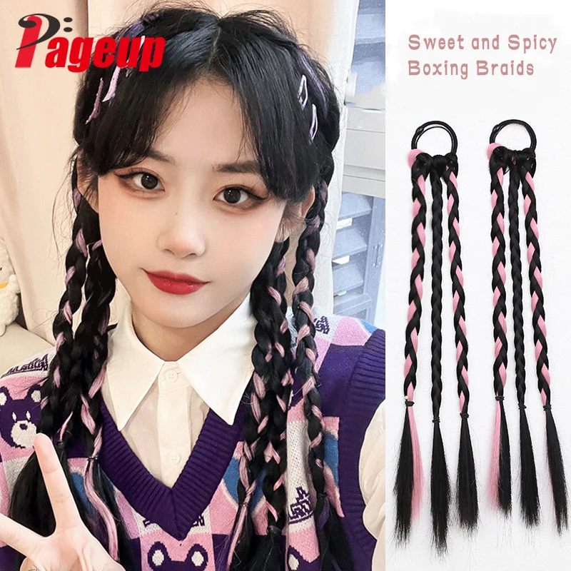 Pageup Cool Hot Girl Natural Twist Braids Wig Braids Female Strap-on Ponytail Boxing Braids Wig Fishbone Twist Dirty Braids книга для записей а5 56 лин блокнот дерзкой девчонки dirty girl блок с цитатами и иллюстрациями