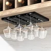 Kitchen Accessories Wall Mount Wine Glasses Holder Classification Hanging Glass Cup Rack Punch-free Cupboard Organizer 1