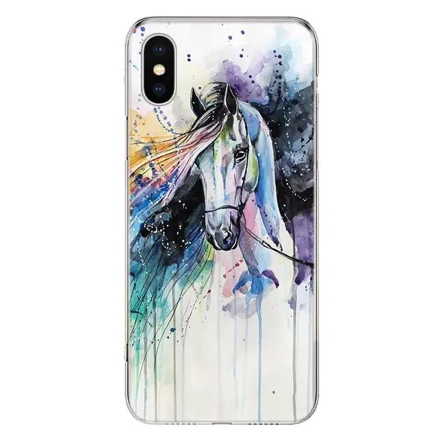 Horse Playing Art Painting Custom Phone Case Cover For iPhone Samsung  Google etc