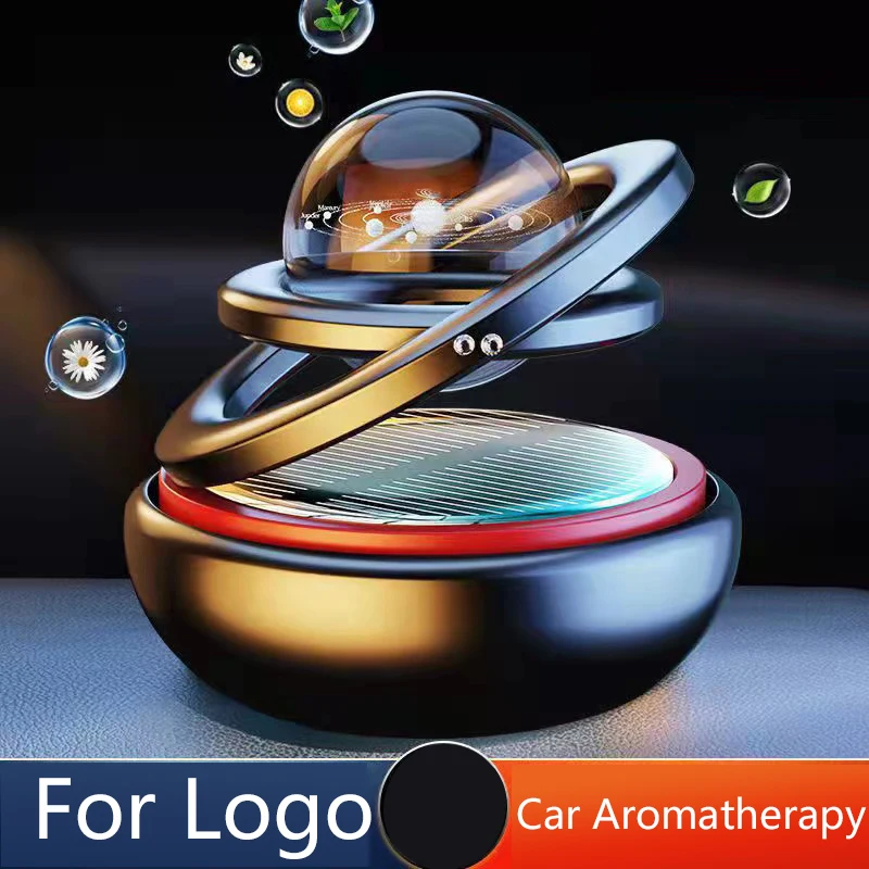 

Car perfume solar double ring suspension rotating car aromatherapy perfume, deodorant, Car interior ornaments