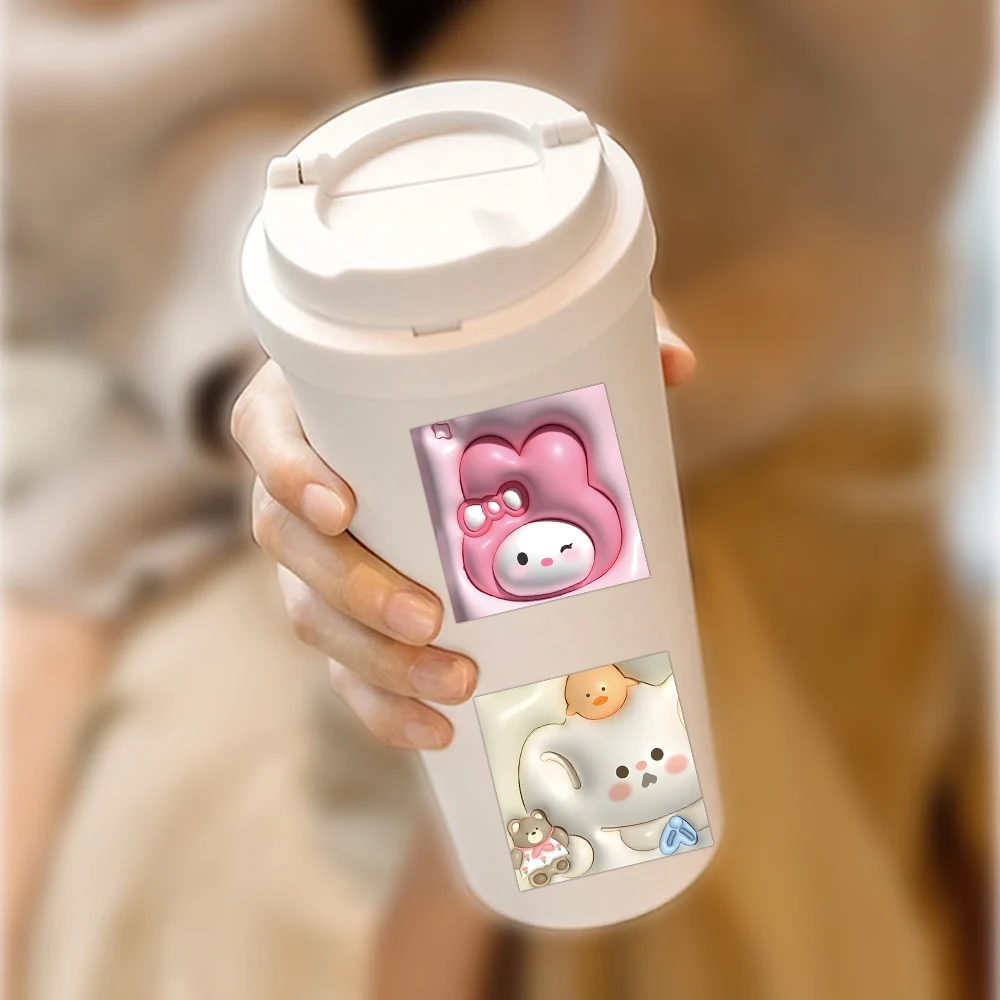 10/30/60pcs Kawaii Hello My Melody Kitty Kuromi Cartoon Stickers Sanrio Decals DIY Scrapbooking Laptop Cute Stickers for Kids