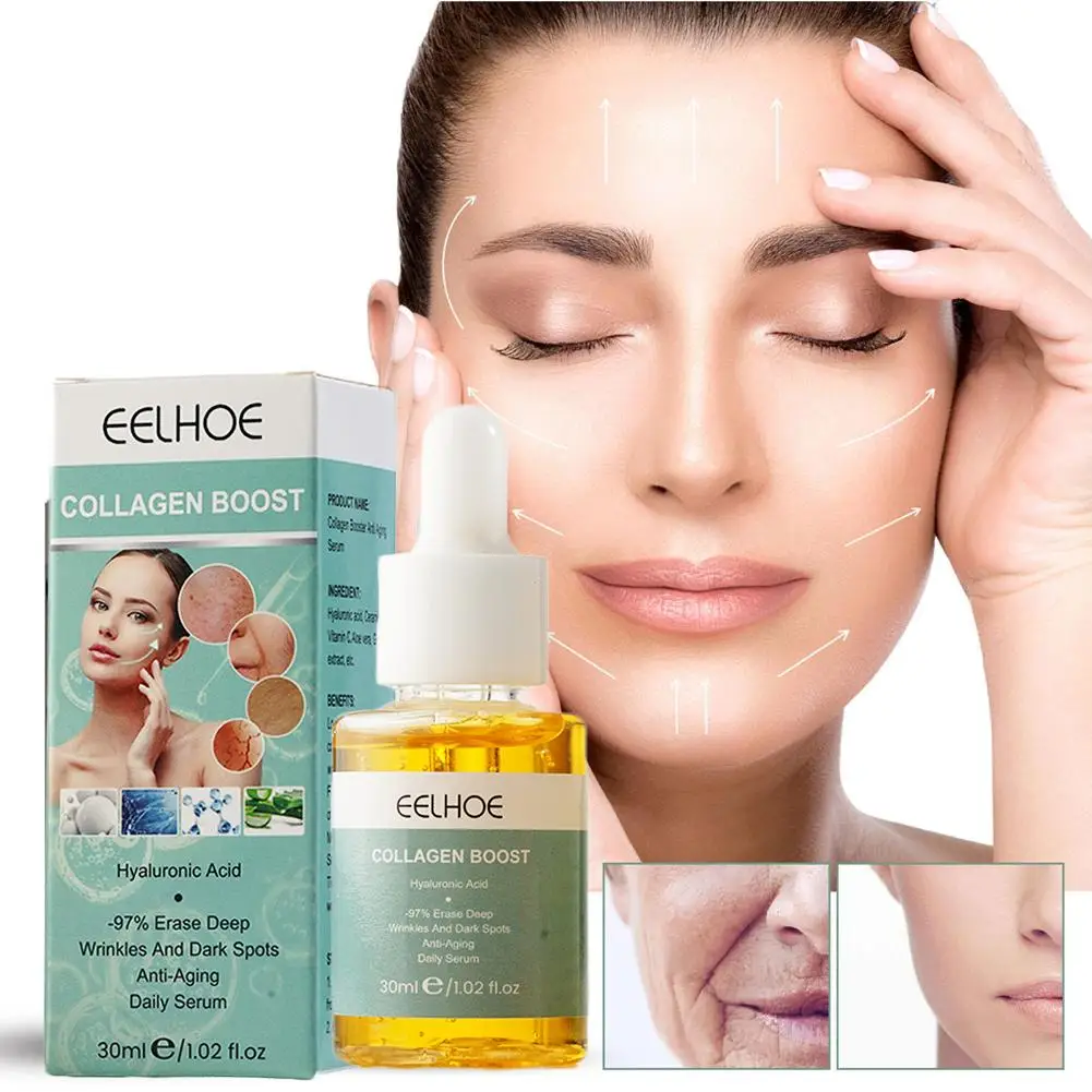 1/2PCS Advanced Collagen Boost Face Serum Brightening Collagen Moisturizing Face Essence Fade Fine Lines Face Lifting Skin Care 2