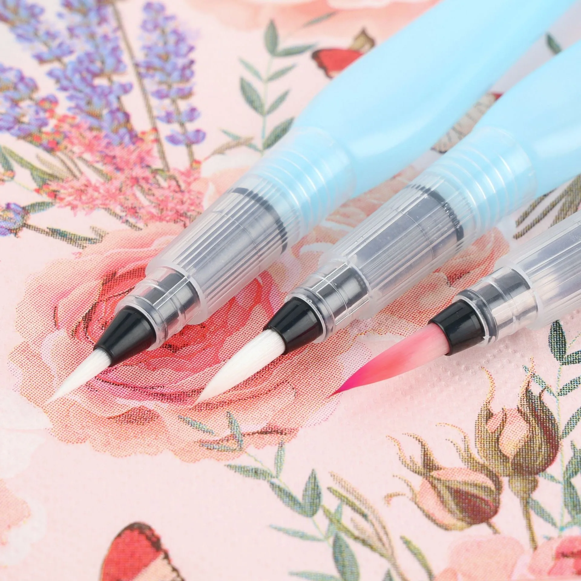 Solid watercolor fountain pen filling painting brush tip Flat tip Storage pen Water-soluble color lead drawing