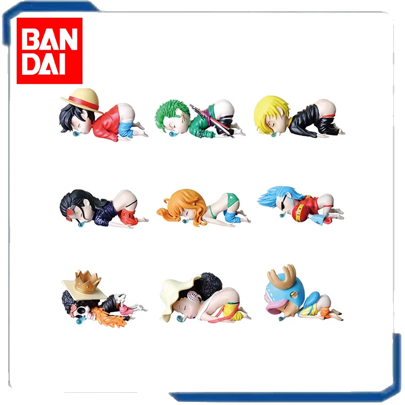 Bandai Minecraft One Piece Sleepy Bug Series Series Office Gift Cute Collectible Desktop Decoration Funko Pop Demon Slayer Lego