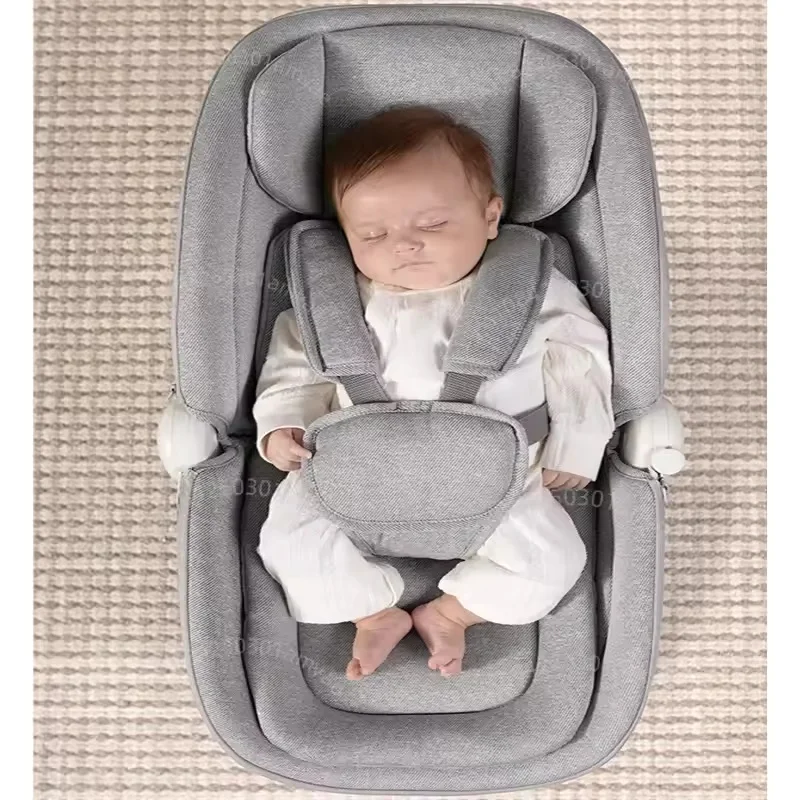 Sedia elettrica lenitiva per bambini Sedia a dondolo di lusso per bambini collegabile all'APP 360 ° Sedia a dondolo girevole per bambini con schienale regolabile - immagine 6