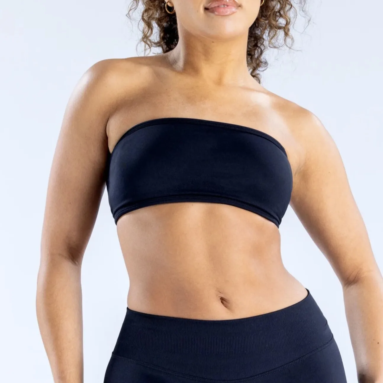NCLAGEN Tube Top Yoga Impact Backless Bandeau Tight Sports Bra Sexy Gym Top Push-up Fitness Women Crop Elasticity Bustier Sports Bra