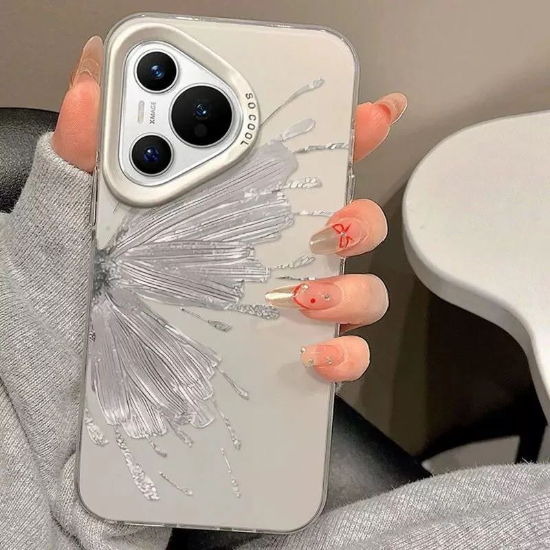 Luxury Colorful Hollow Butterfly Matte Phone Case