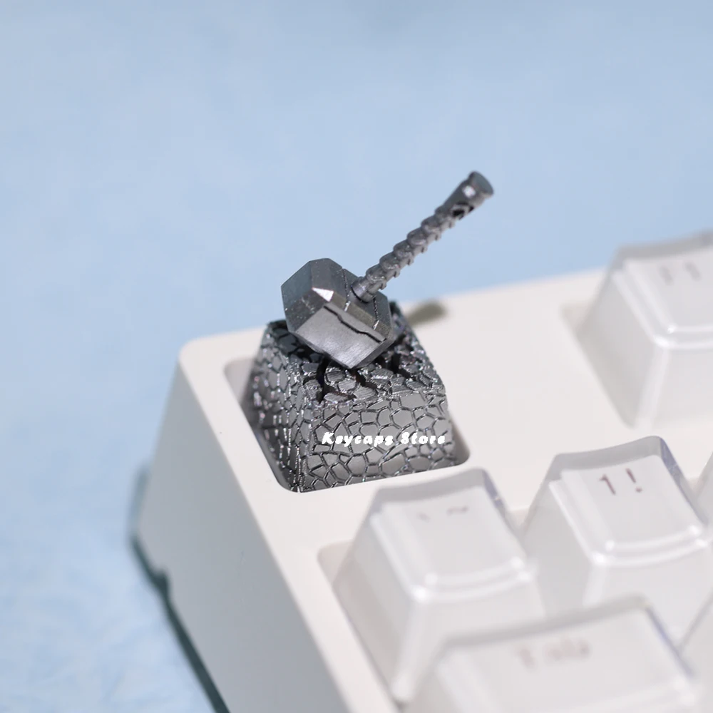 Tecla Personalizada para Interruptor mx 2in Martelo de Resina Thor Mecânica Clássica Retro Transparente Terno Botão Esc - Imagem 4