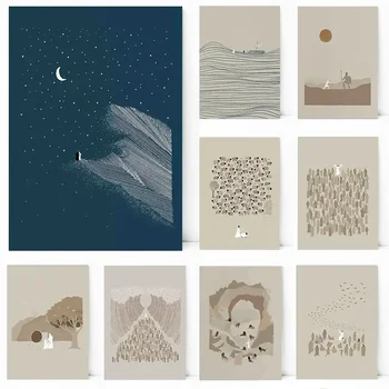 Modern Boho Jesus Canvas Painting 1