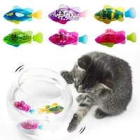 Electronic Fish Baby Summer Bath Toys Pet Cat Toy Swimming Robot Fish with LED Light Kids Water Swim Pool Bathtub Toy Funny Gift 2