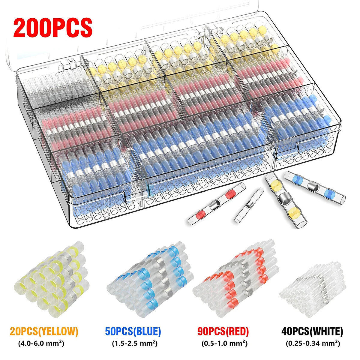 

Wire Connector Solder Stick Connectors Heat Shrink Connectors Waterproof Solder & Heat Shrink Butt Crimp Electrical Connector