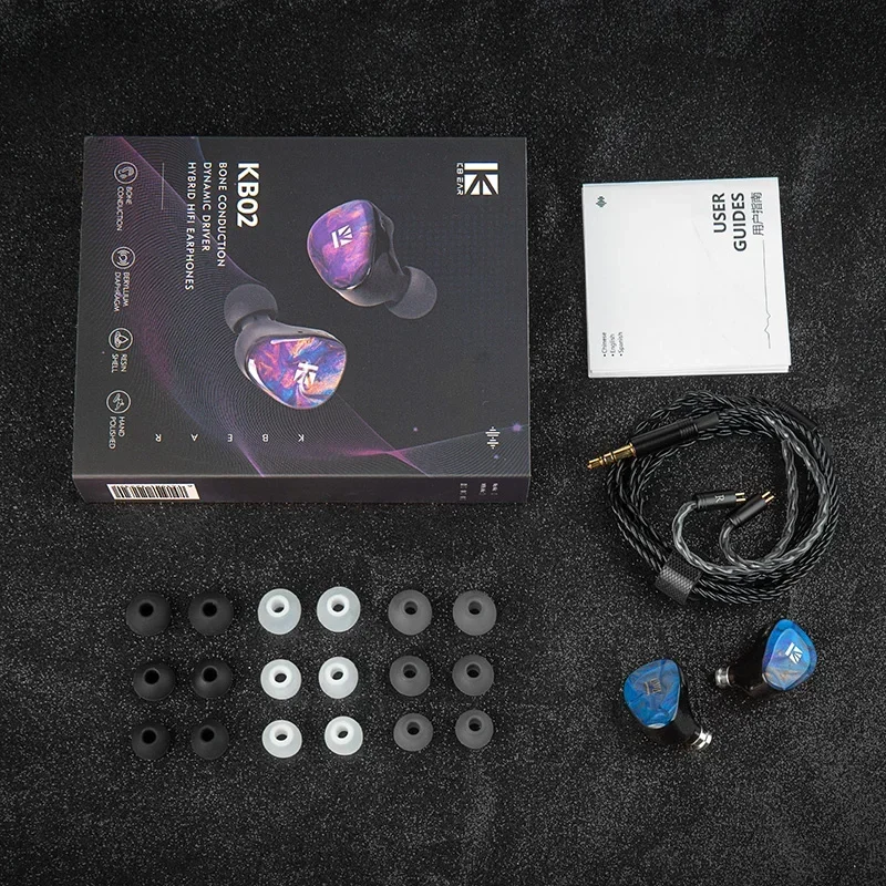Earphone (2nd generation) 本体 未開封 KBEAR KB02 In-Ear Bone Conduction Hybrid Earphones HiFi Bass