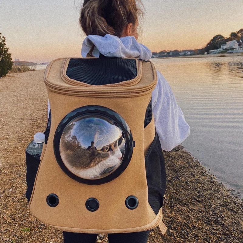 Cat Bag Portable Backpack Pet Bag Cat Carrier Shoulders Breathable Large Capacity Portable Backpack Carrier