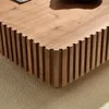 Walnut Coffee Table Modern Handcraft Drum Wooden Solid Wood Veneer Tea Tables for For Living Room Apartment, Coffee Table 4