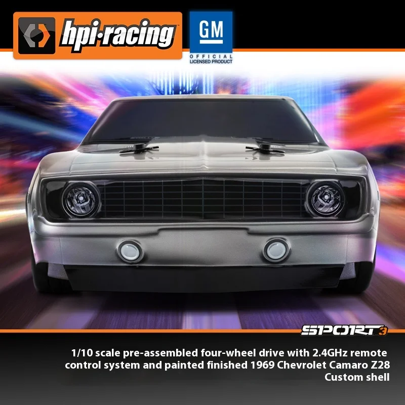 HPI 1/10 1969 Chevrolet Camaro Z28 RC Remote Drift Run Model