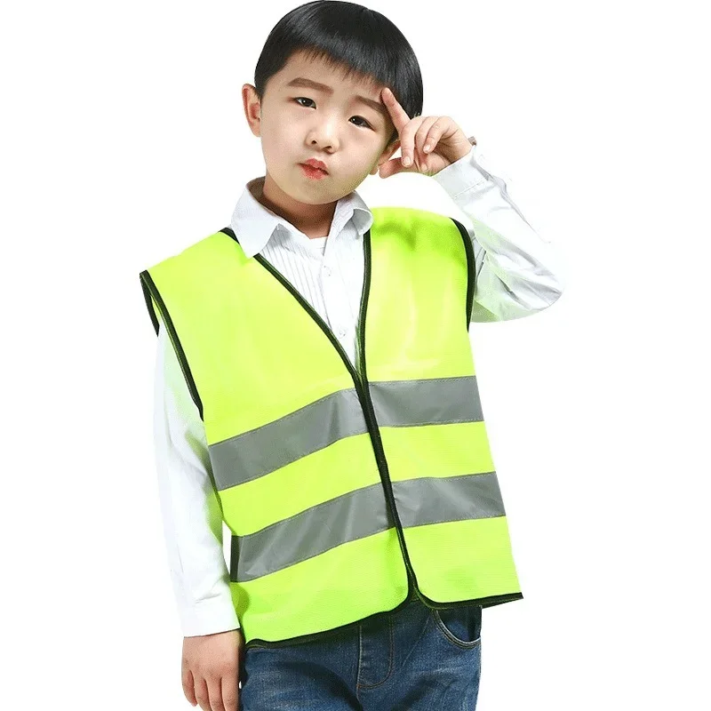 High Visibility Kids Safety Vest Children Waistcoat Vest with Reflective Strips Traffic Clothes Reflective Clothing reflective safety vest