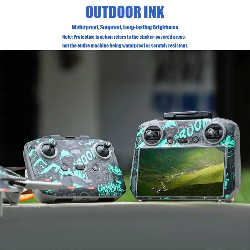 Volodymyr Colorful Sticker for DJI Mini 4 Pro Decal RC 2/RC-N2 Remote Protector Cover Anti-Scratch Waterproof Drone Decorative