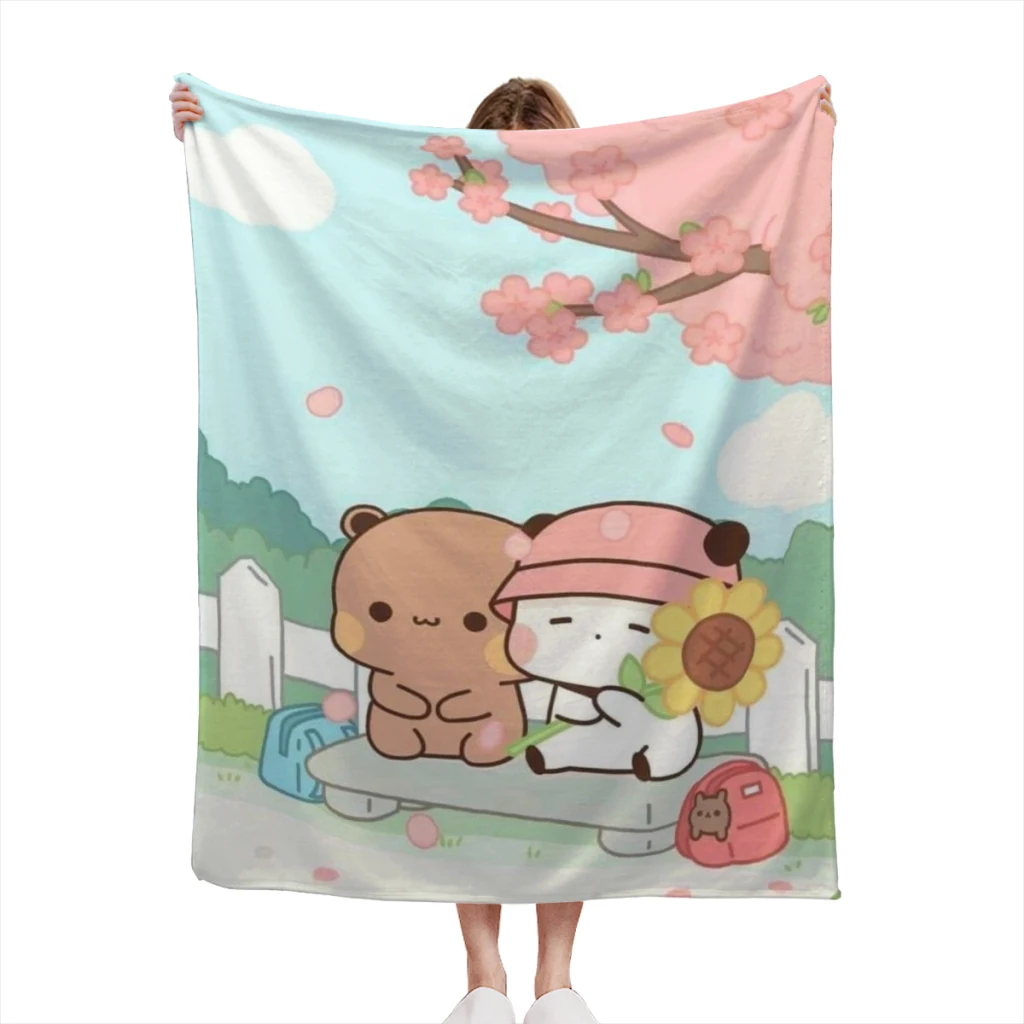 

Panda Bear Hug Bubu Dudu Living Room Fluffy Fleece Throw Camping Blankets for Children Sofa Thin Blanket Modern Fashion Gift