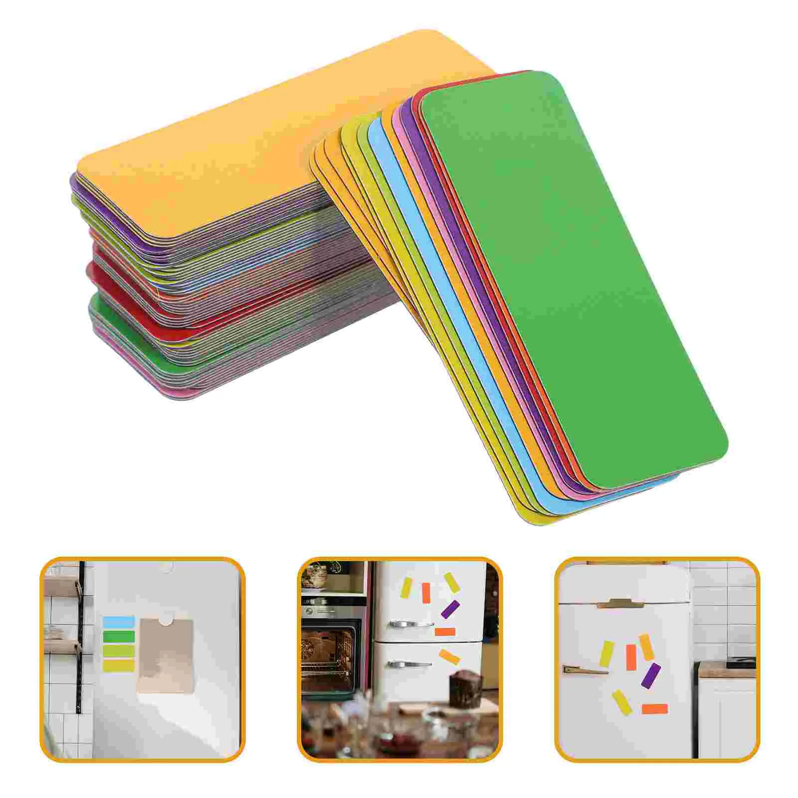 

72pcs Magnetic Dry Erase Labels Magnetic Memo Plate Tags Writable refrigerator Magnet Tags