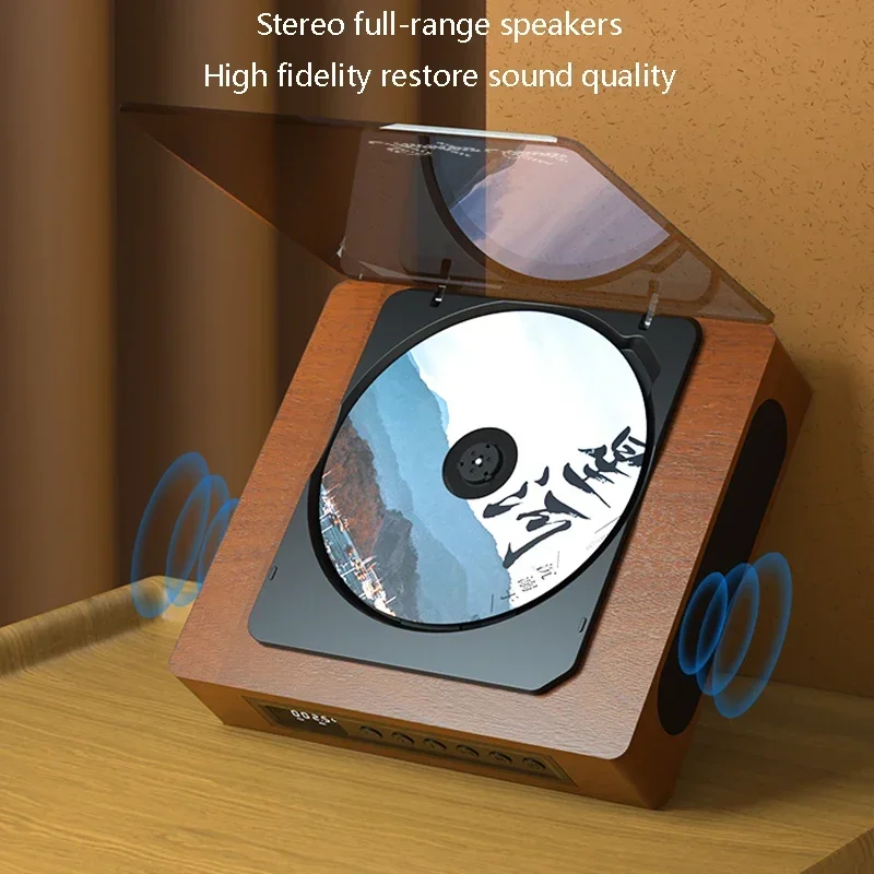 Classic Retro CD Player HIFI Album Player Two-way Bluetooth Portable All-in-one Walkman Supports Remote Control