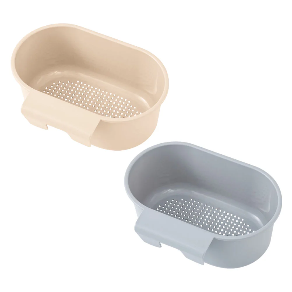 

2 Pcs Tableware Kitchen Sink Hanging Basket Storage Baskets Multipurpose Drain Rack Pp