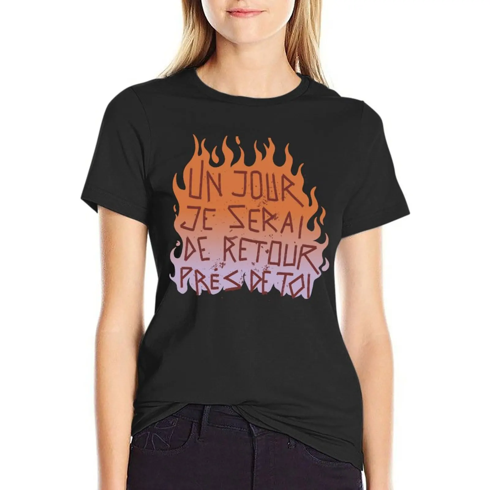Disco Elysium Un jour je serai... inscription T-Shirt Short sleeve tee blacks luxury designer clothing Women