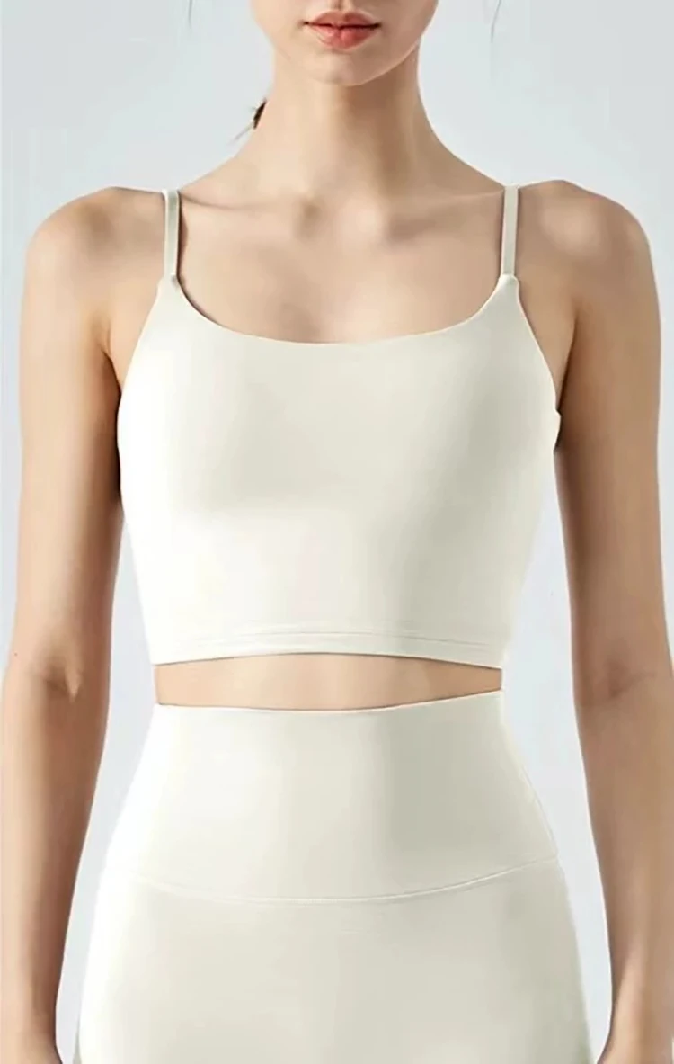 Damen Sommer Dünner Stoßdämpfender Push-Up Sport-BH U-förmiger Rücken Ohne Bügel Yoga-Anzug – Detail 8
