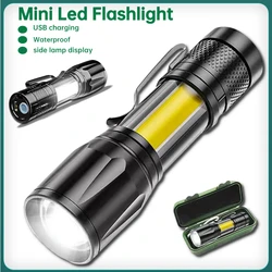 Portable rechargeable zoom led flashlight XP-G Q5 Torch Lamp Lantern 2000Lumen Adjustable Penlight Waterproof T6 mini Led Light