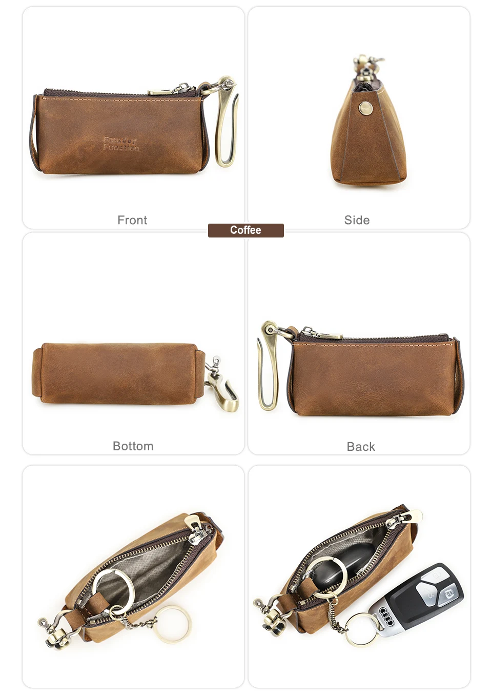 CONTACT'S Faraday-Tasche für Autoschlüssel Faraday-Beutel RFID-Signalblockierender Halter Schlüsselanhänger-Schutz Diebstahlsichere Autoschlüssel-Geldbörsen – Detail 11