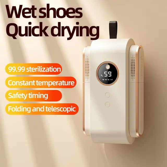 DMWD Foldable Shoes Drying Machine Quick Disinfection With Timer UV light Sterilization Retractable Rod Portable Shoes Dryer EU 3