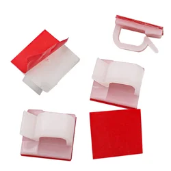 Cable Organizer Clips and Cord Management Set - 50 Pack Wall-Mounted Hook Holders (WHITE)