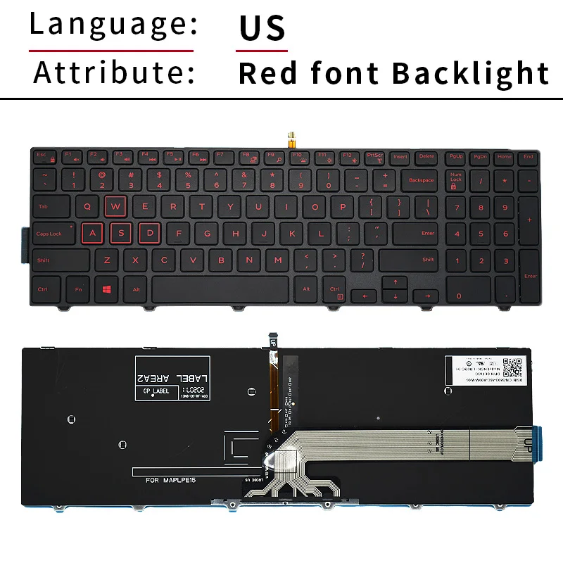 Retroiluminado para Dell Inspiron 15-3567 5577 5555