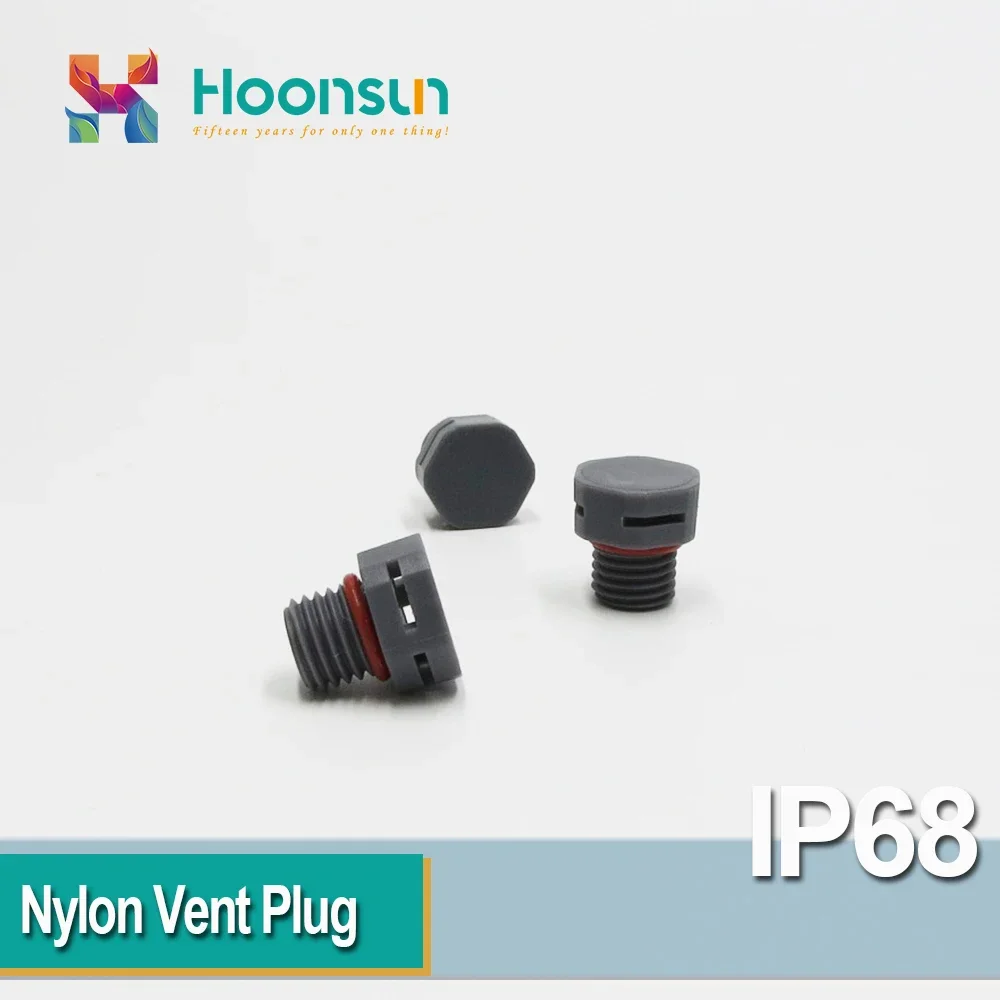 5 pcs M16x1.5 M16*1.5 M16 Nylon Screw Vent Stop Plug Breathable Valve Black