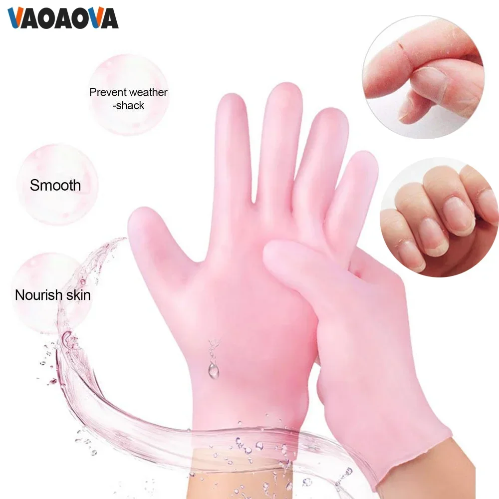 Soft Reusable Moisturizing Gel Over Night Bedtime Gloves Eczema Dry Sensitive Irritated Skin Spa Therapy Secure Hand Protectors