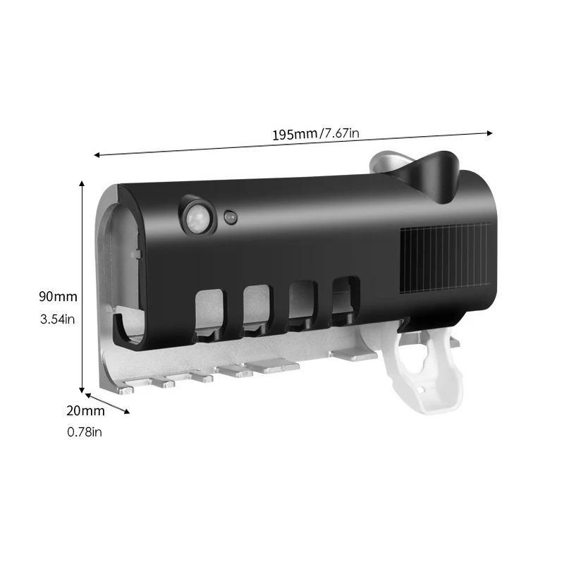 1pc Wall Mount Toothpaste Squeezer Adsorption Toothbrush Holder Storage Rack Bathroom Accessories